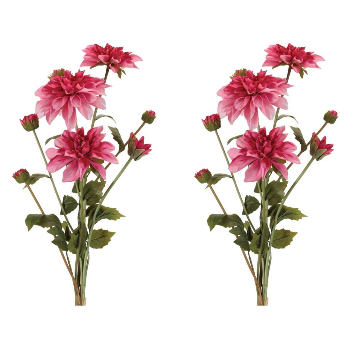 Artificial Pink Dahlia Flower Bundles - Set of 2 - product photo 3