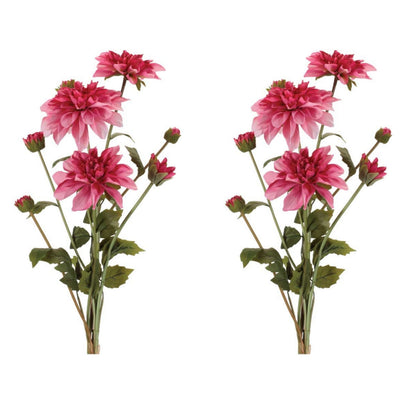Artificial Pink Dahlia Flower Bundles - Set of 2 - product photo 3