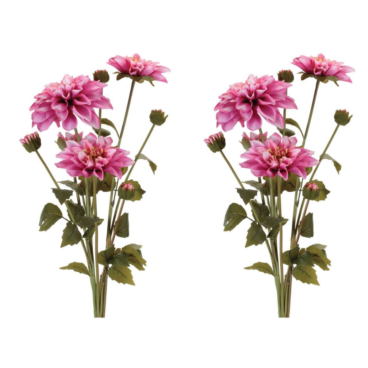 Layered Purple Artificial Dahlias - Set of 2 - product photo 3