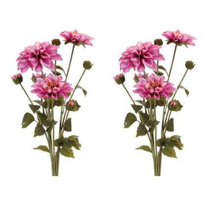 Layered Purple Artificial Dahlias - Set of 2 - product photo 3