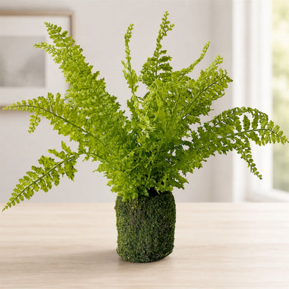 Artificial Fern with Moss-Look Base - 21 in - product photo 2