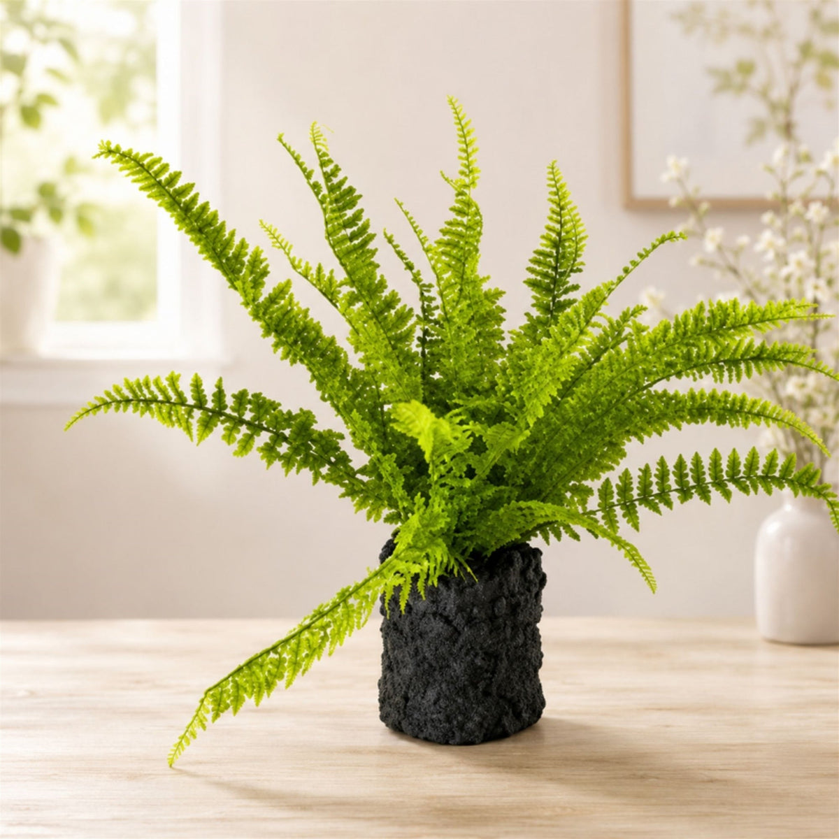 Artificial Fern with Moss-Look Base - 24 in - product photo 3