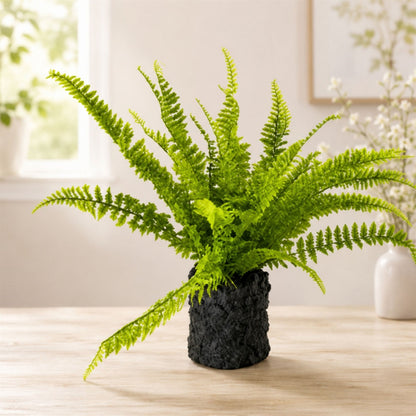 Artificial Fern with Moss-Look Base - 24 in - product photo 3