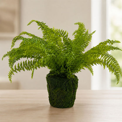 Artificial Fern with Moss-Look Base - 27 in - product photo 2