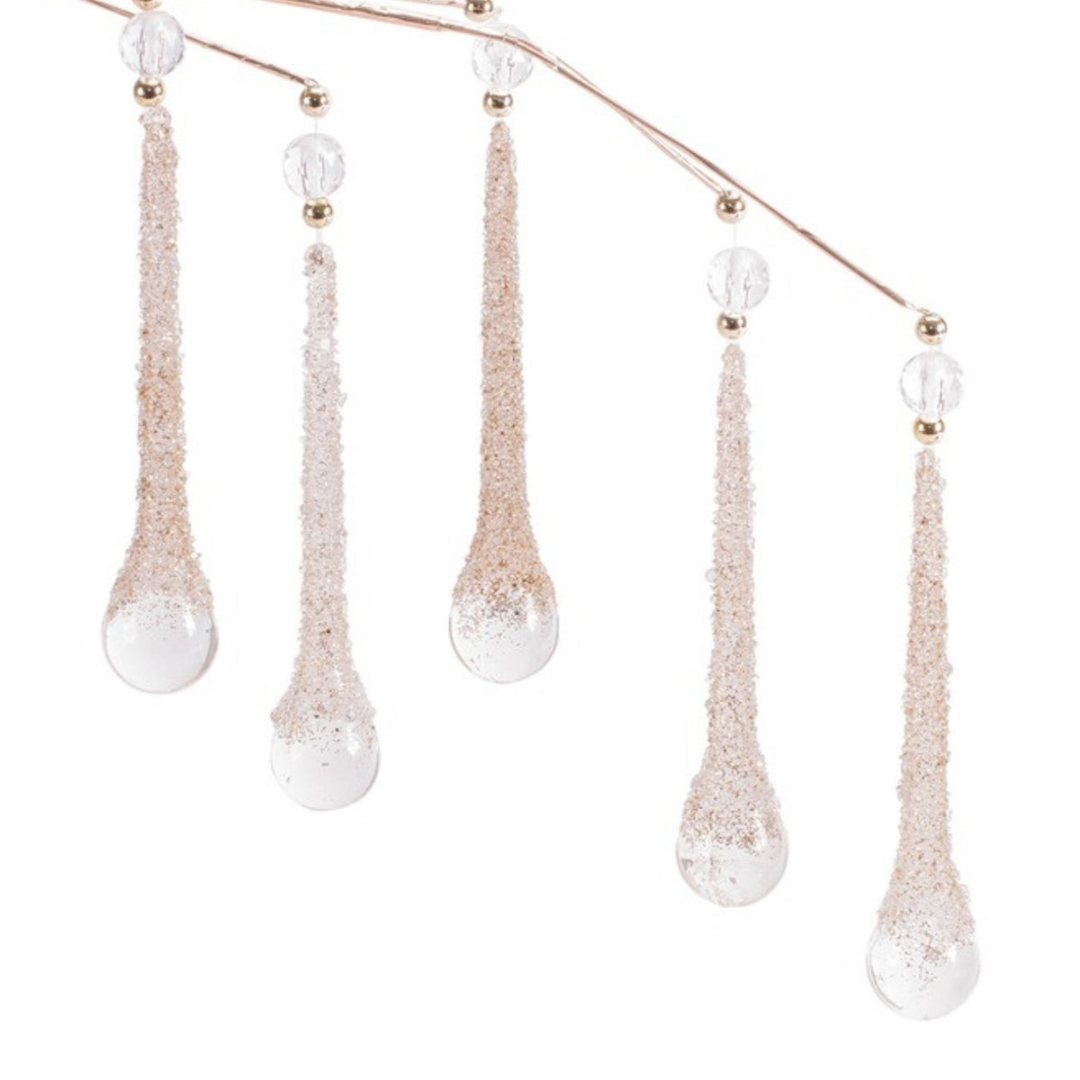 Glittered Teardrop Icicle Sprays - Set of 2 - product photo 4