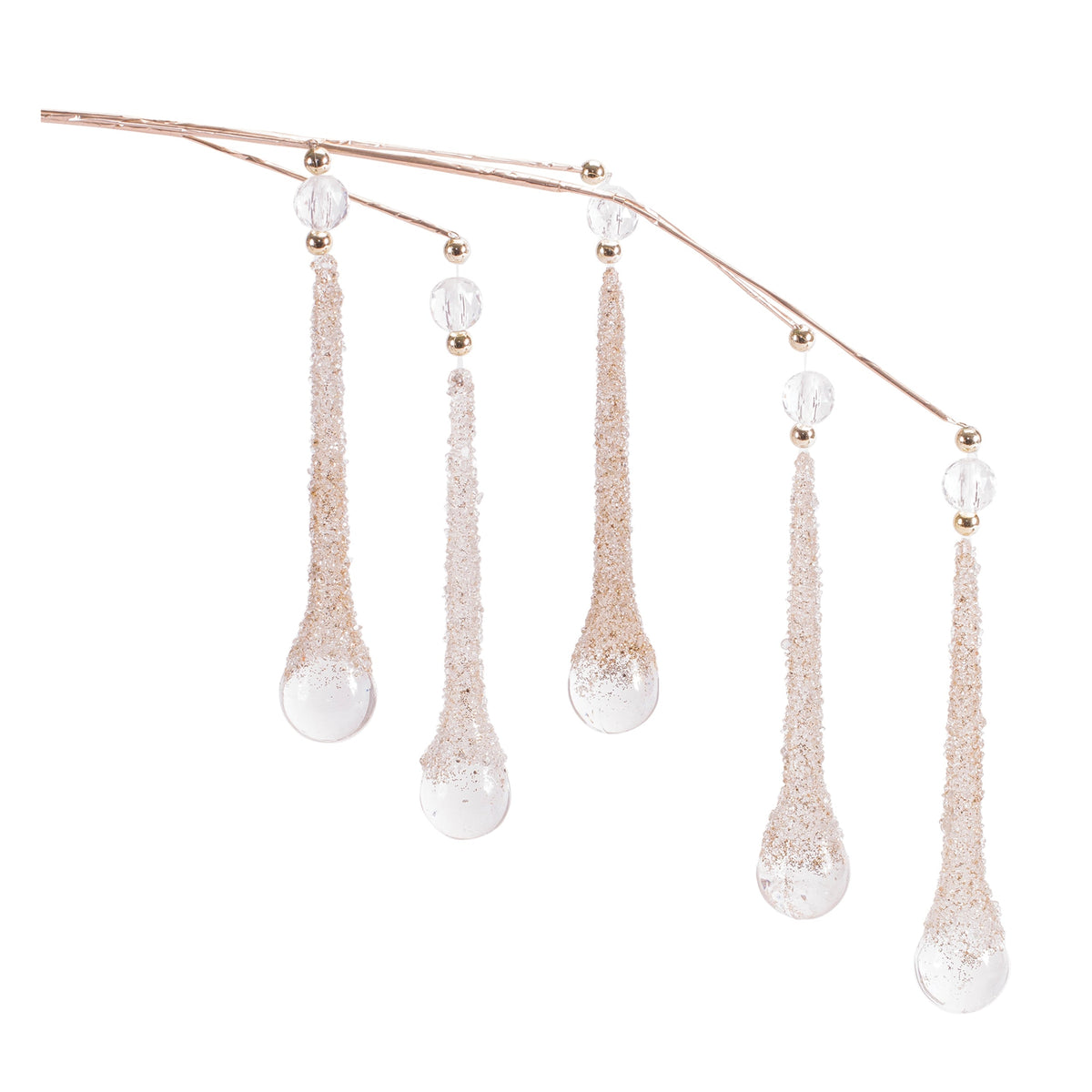 Glittered Teardrop Icicle Sprays - Set of 2 - product photo 1