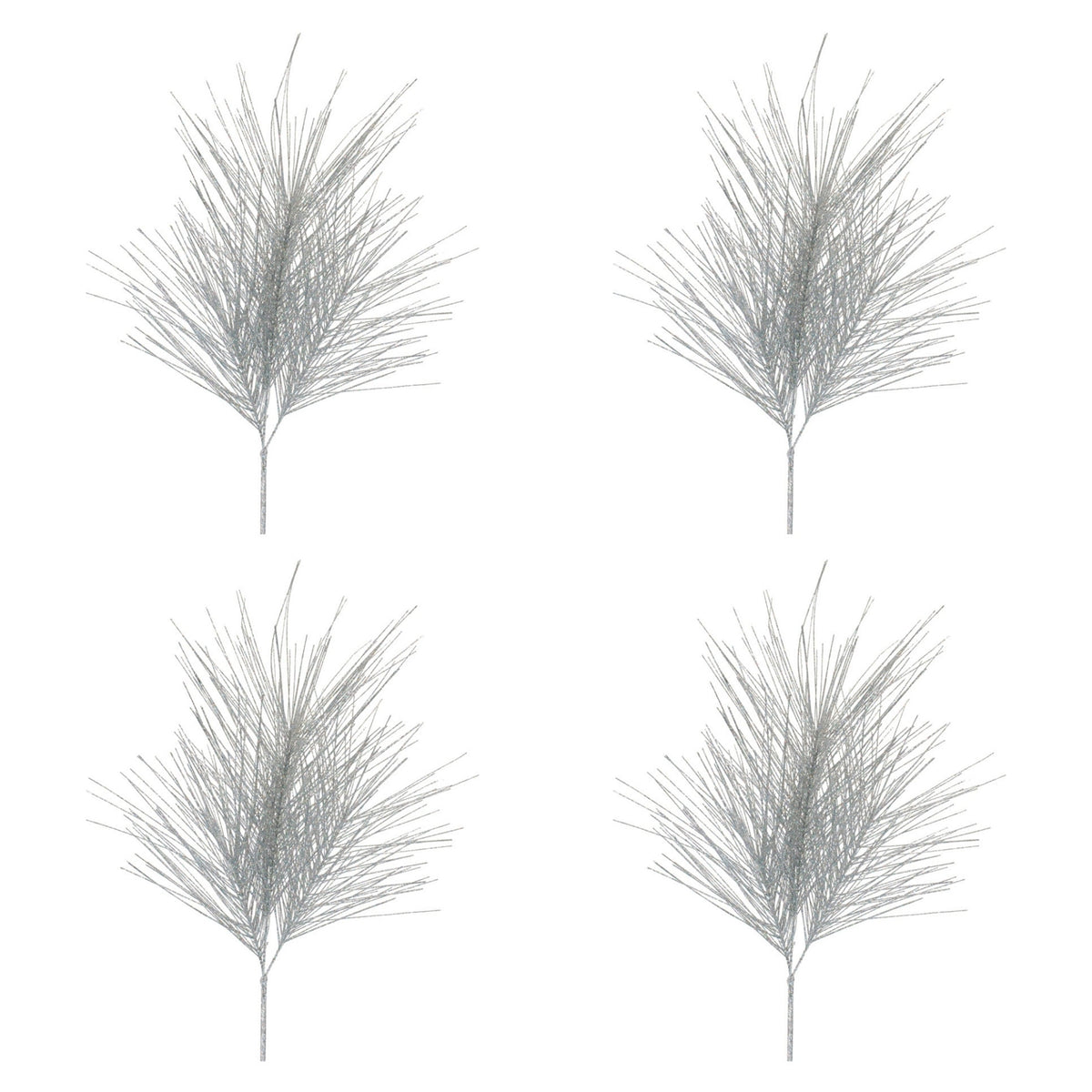 Glittered Artificial Pine Stems - Set of 4 - product photo 4