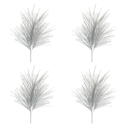 Glittered Artificial Pine Stems - Set of 4 - product photo 4