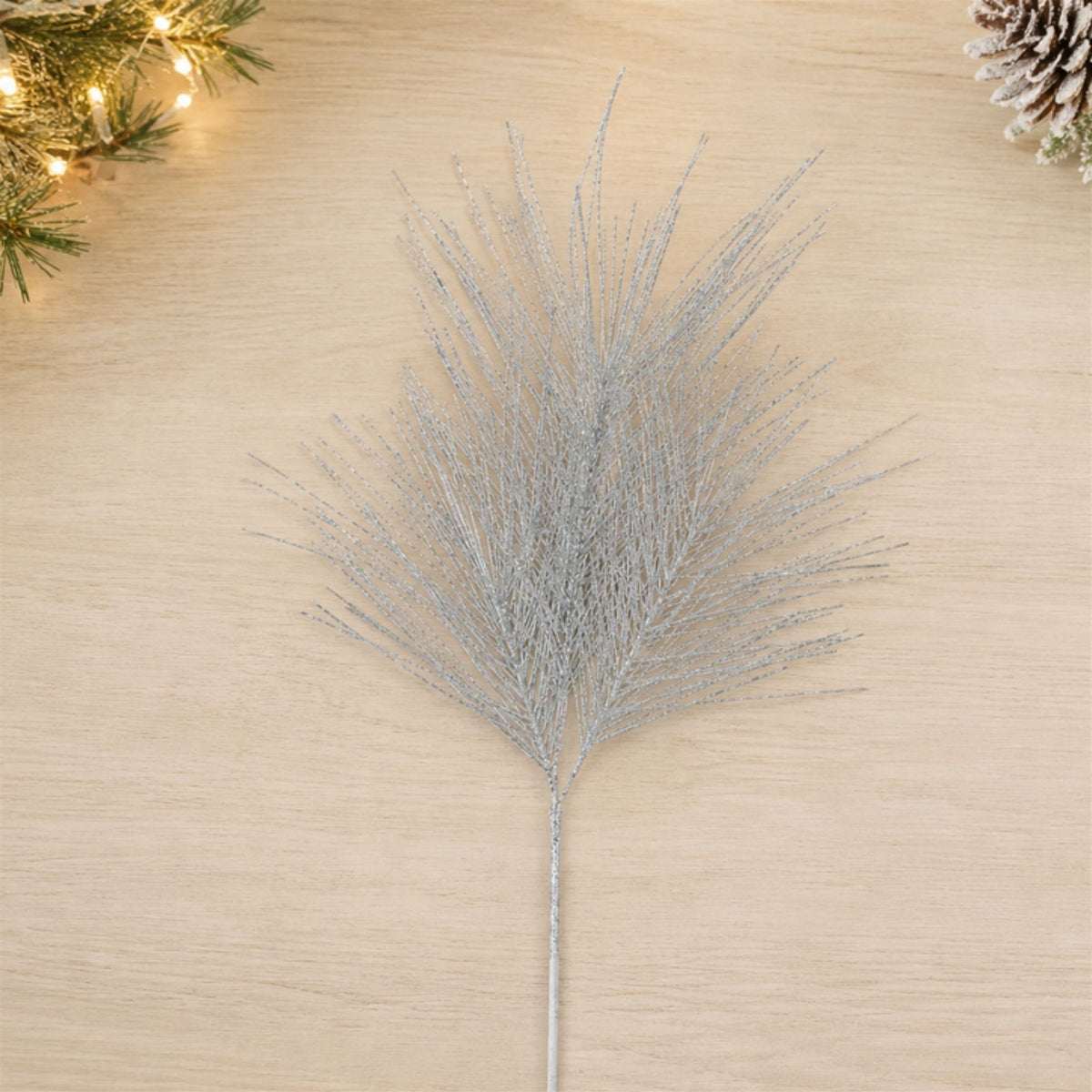 Glittered Artificial Pine Stems - Set of 4 - product photo 2