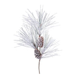 Snow-Flocked Long-Needle Pine Sprays - Set of 4 - product photo 5