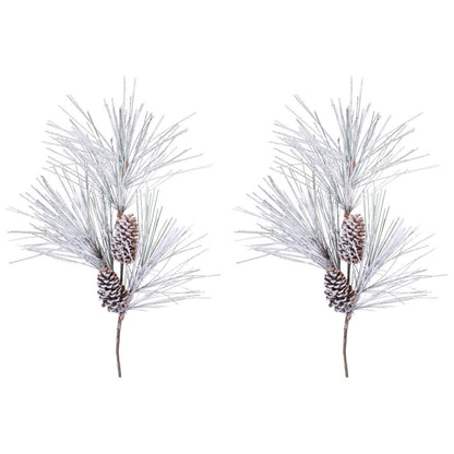 Snow-Flocked Long-Needle Pine Sprays - Set of 4 - product photo 4
